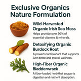 Tomando ORGANICS NATURE Sea Moss diariamente para apoyo digestivo.