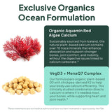 D3 y K2 junto al calcio orgánico mejoran la absorción en Organics Ocean.