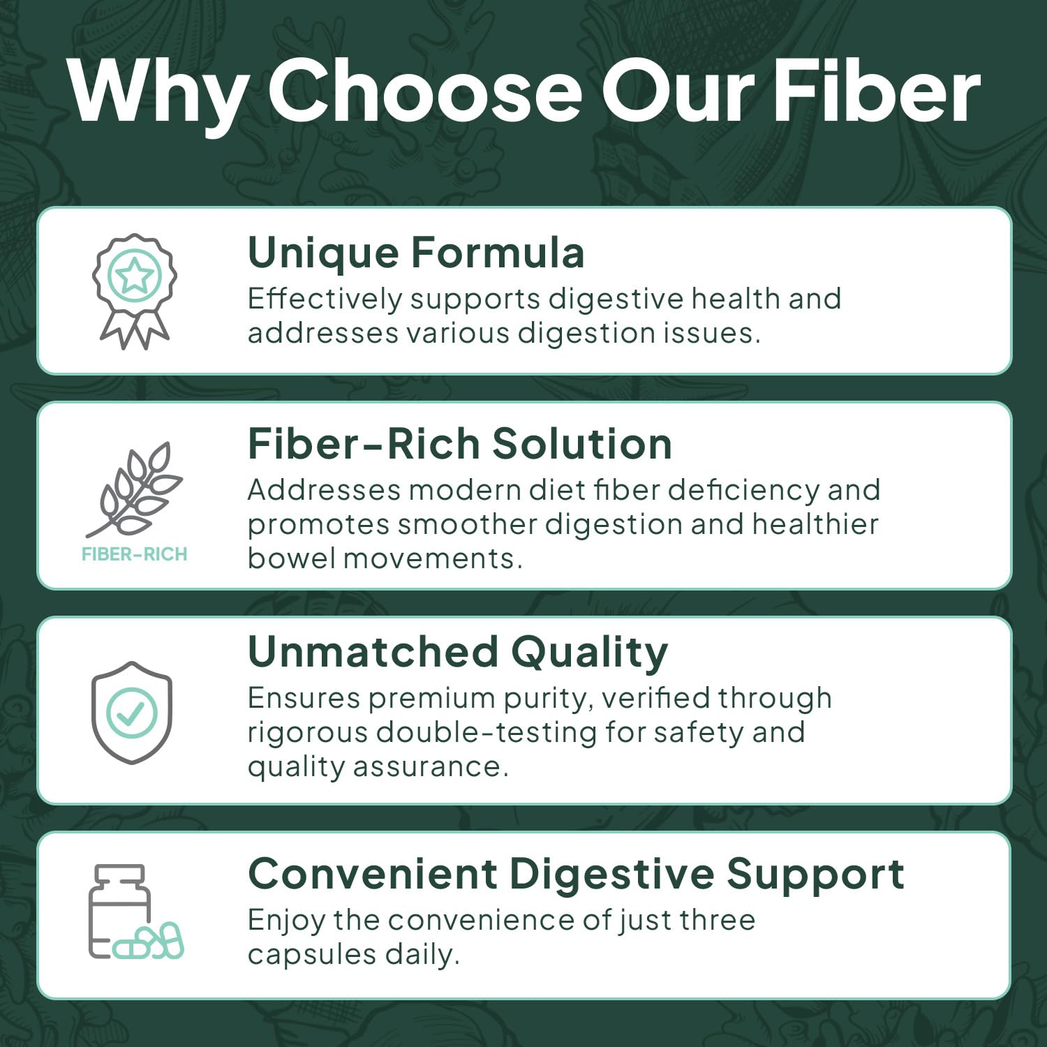 Organics Ocean Better Fiber: uso diario, fórmula vegana de alta calidad.