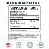 Organics Ocean Cápsulas de Aceite de Semilla Negra, consumo diario cómodo