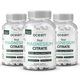 Organics Ocean Real Magnesio Citrato: cápsulas de absorción rápida para energía sostenida.