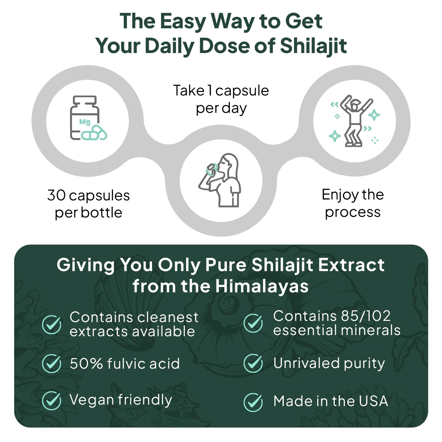Organics Ocean Shilajit botella destacada para casa o viaje.