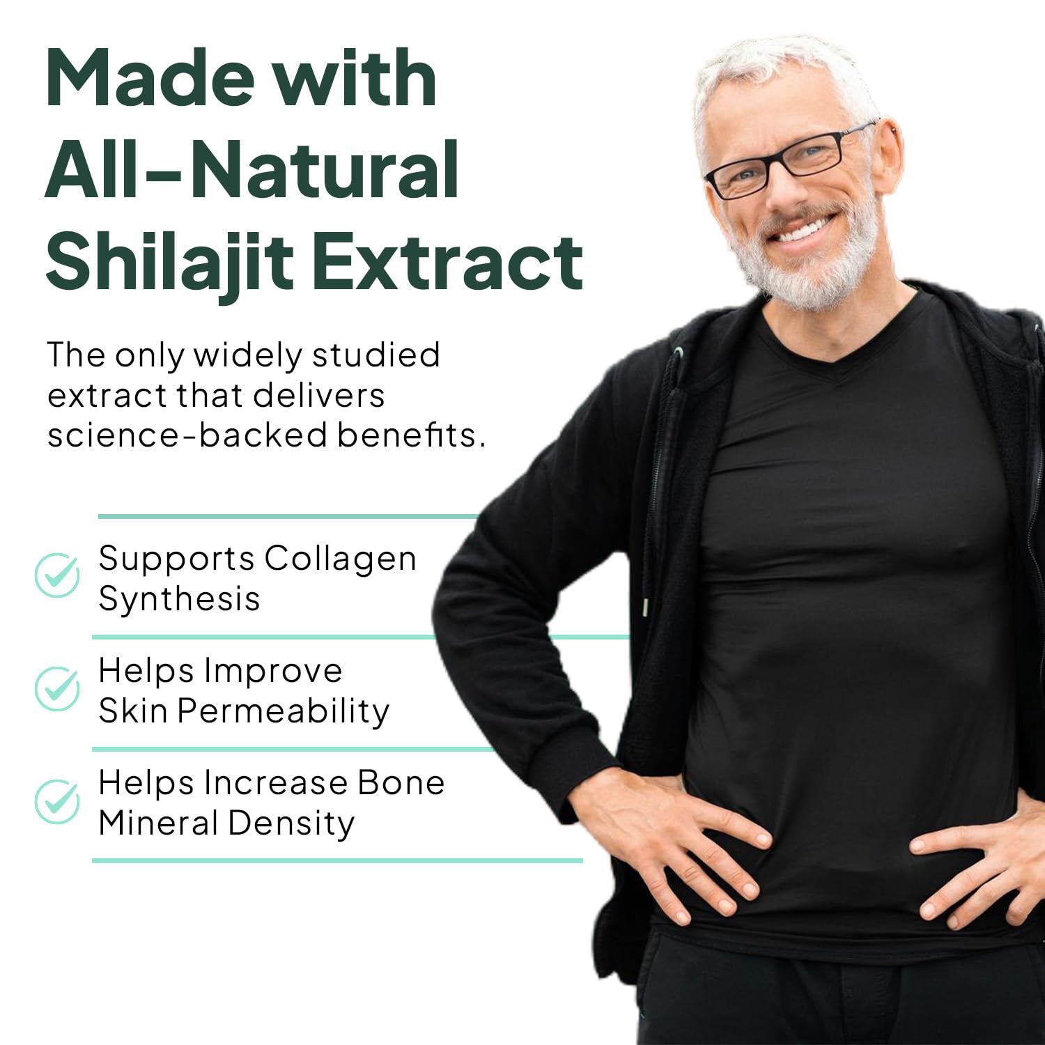 Organics Ocean Shilajit embalaje 30 cápsulas para rutina práctica.