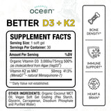 Softgels de Organics Ocean en la palma, fácil de tragar.