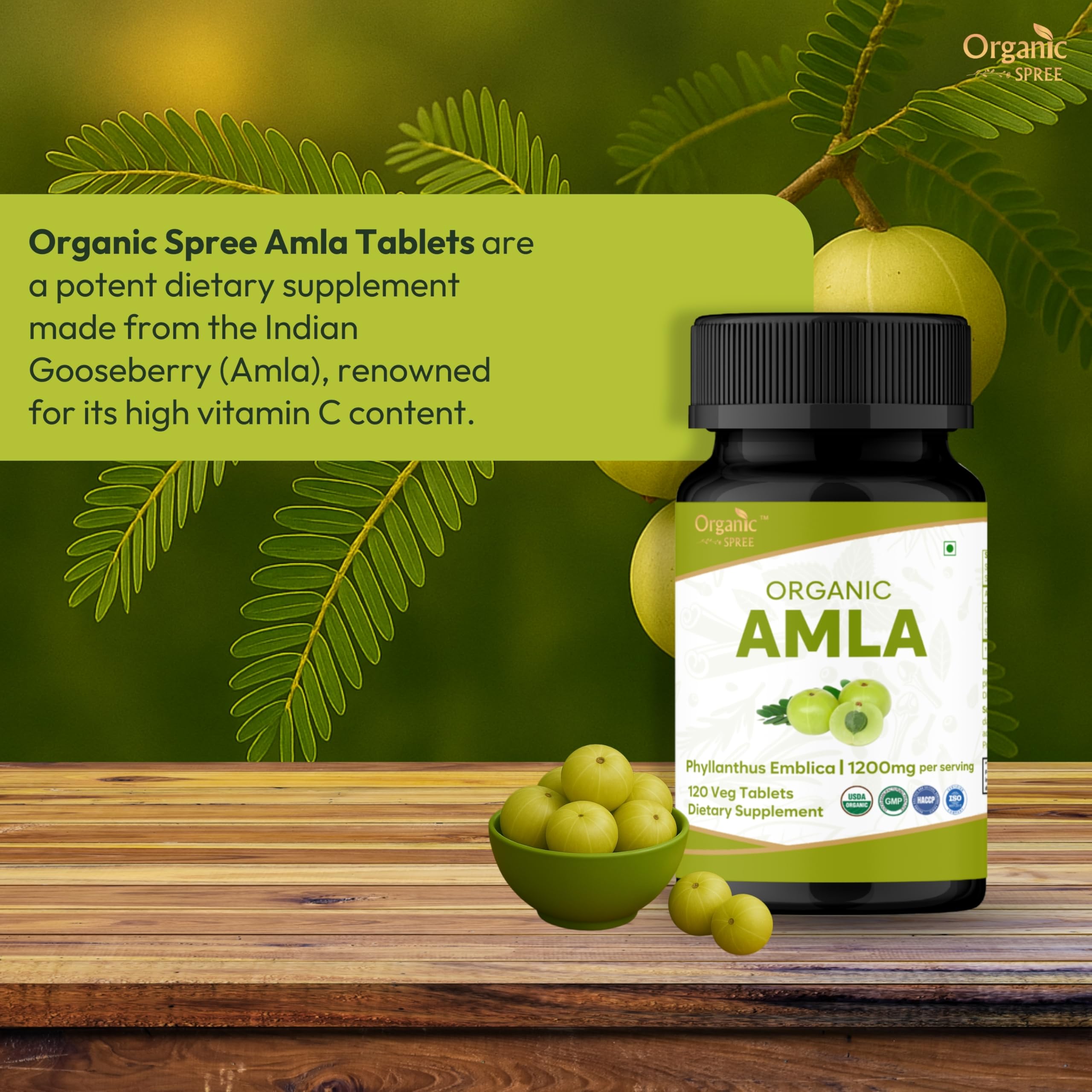 ORGANIC SPREE Amla: tabletas en envase para uso diario y conveniente