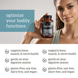Organifi Essential Magnesium, cápsula en mano para un aporte suave y digestión cómoda.