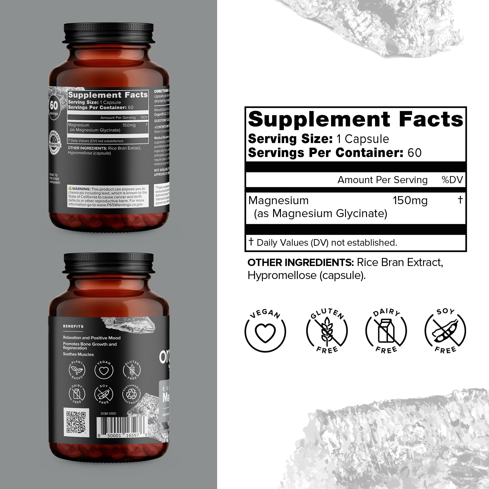 Organifi Essential Magnesium, frasco de cápsulas para fácil consumo diario.