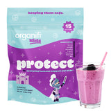 Organifi Kids Protect: cuchara-medidora, polvo sabor baya, para apoyar la rutina diaria de los niños