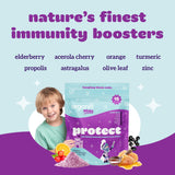 Organifi Kids Protect sabor baya, agradable para niños al tomar