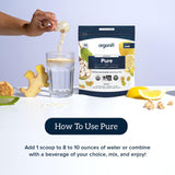 Organifi Pure: estante de cocina como opción rápida para productividad.