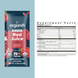Organifi Red Juice, cuchara medidora incluida facilita dosificación precisa.