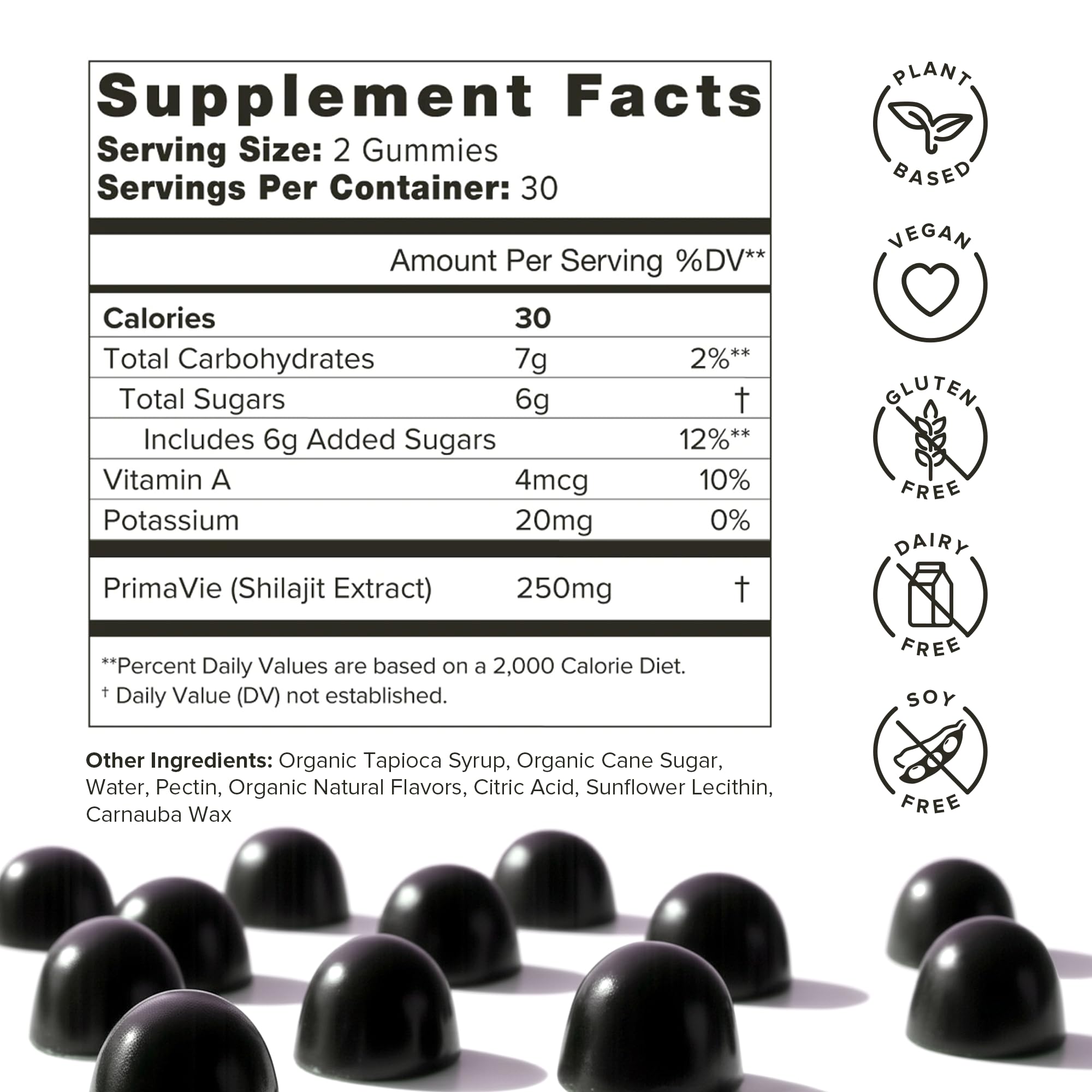 Organifi Shilajit Gummies: empaque de 60 gomitas, práctico para la rutina