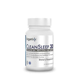 Organixx Clean Sleep 3D, cápsulas en primer plano, promueven calma y descanso suave.