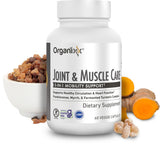 Organixx etiqueta con curcuma orgánica y lista de ingredientes