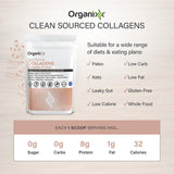 Organixx proteína completa con aminoácidos, para uso diario.