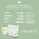 Organyc diseñado para piel sensible con textura suave.