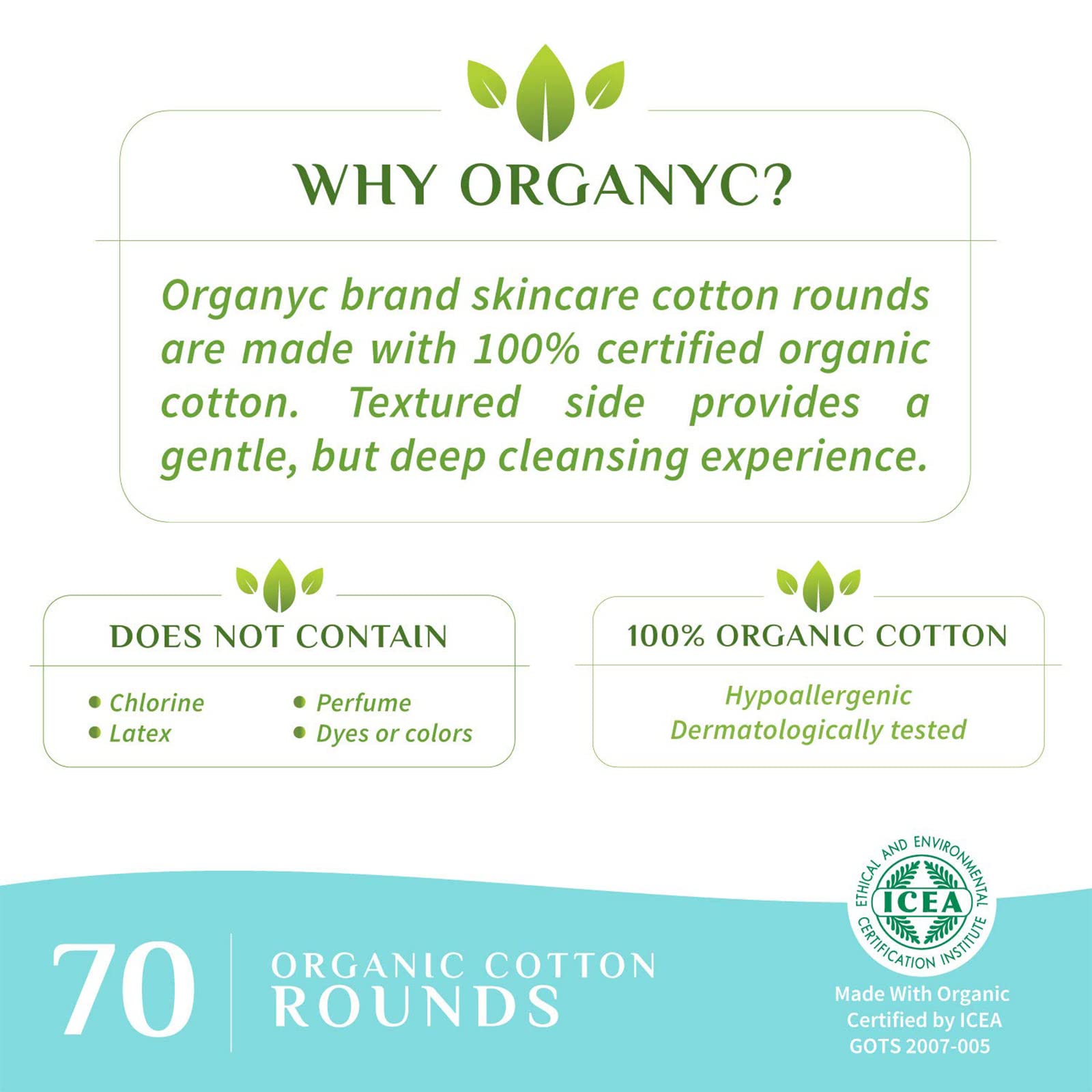Envase biodegradable de Organyc para algodón orgánico, opción sostenible.