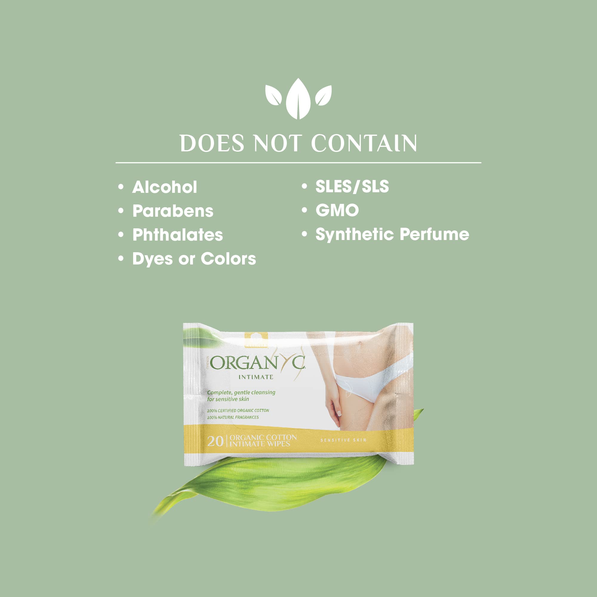 Envase compacto de Organyc para viaje y limpieza rápida.