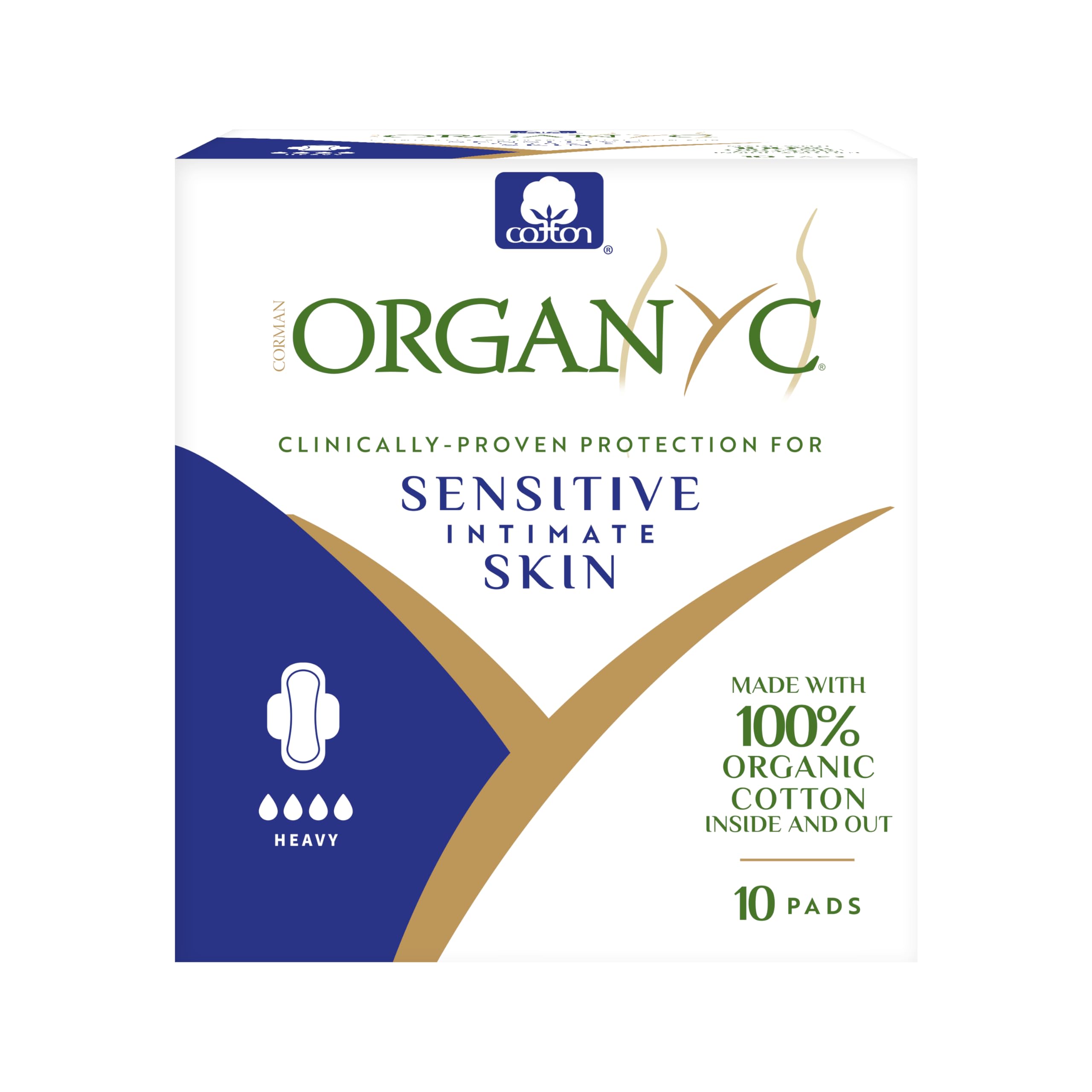Paquete discreto de Organyc para llevar con facilidad.