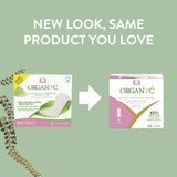 Organyc protector diario de algodon organico, exterior suave al tacto
