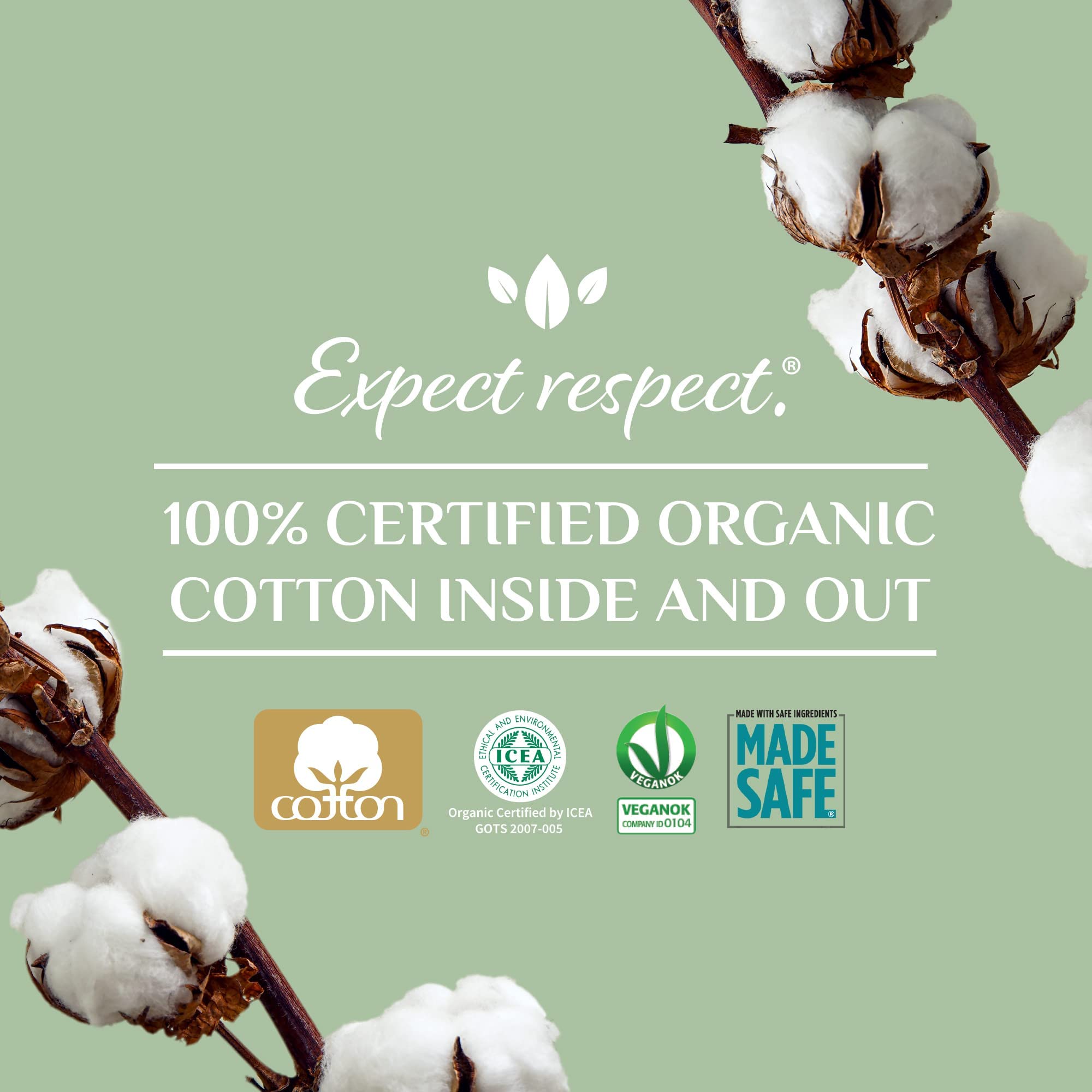 Organyc textura absorbente: mayor capacidad de absorción.