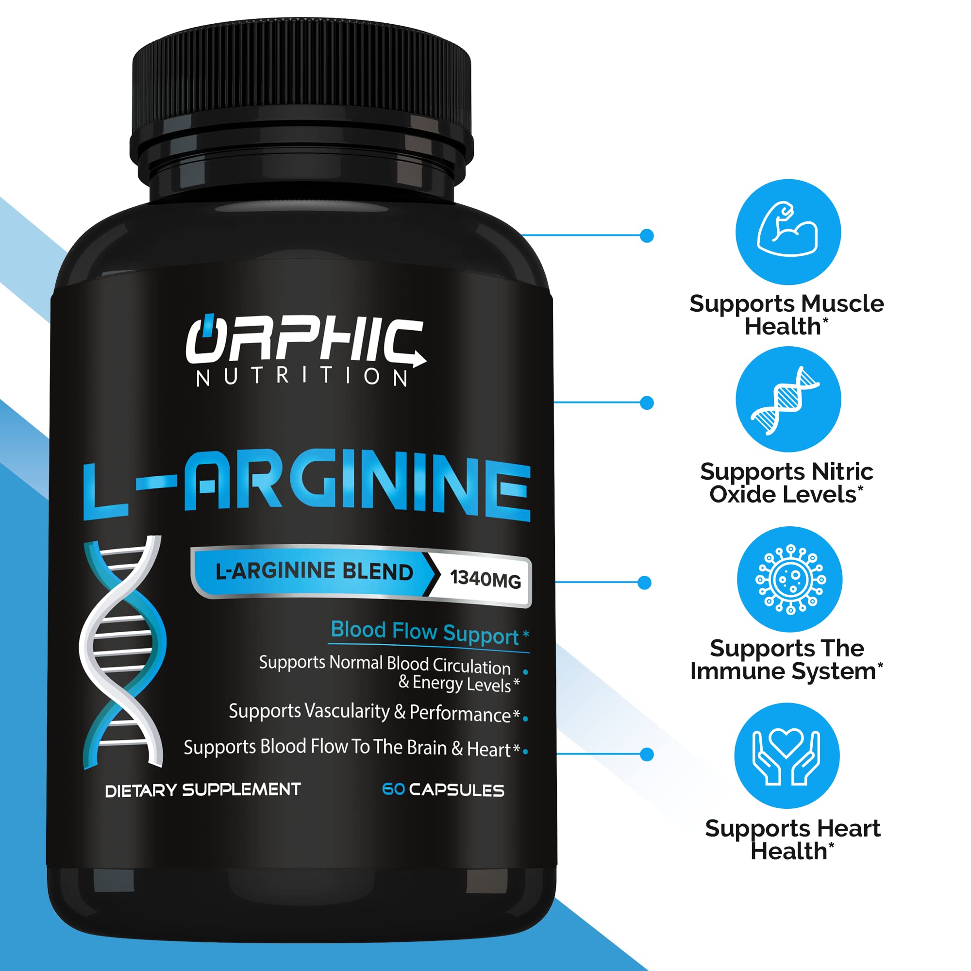 ORPHIC NUTRITION Arginina y Citrulina: mejora potencial de la circulación