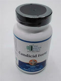 Ortho Molecular 5A Candicid Forte: botella de cápsulas para uso diario y bienestar digestivo.