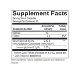 Ortho Molecular SBI Protect: etiqueta informativa destacando su origen libre de lácteos.