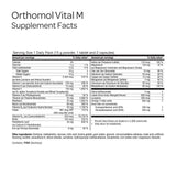 Orthomol Vital M etiqueta nutricional: detalle de vitaminas y minerales.
