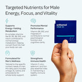 Orthomol Vital M presentación para hombres: apoyo a la energía diaria.