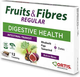 Ortis cubos de frutas y fibra, empaque de 12, snack para apoyar la digestión diaria.