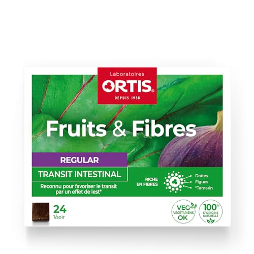 Ortis Frutos y Fibras Regular 24 cubos, presentados en plato para degustación rápida.