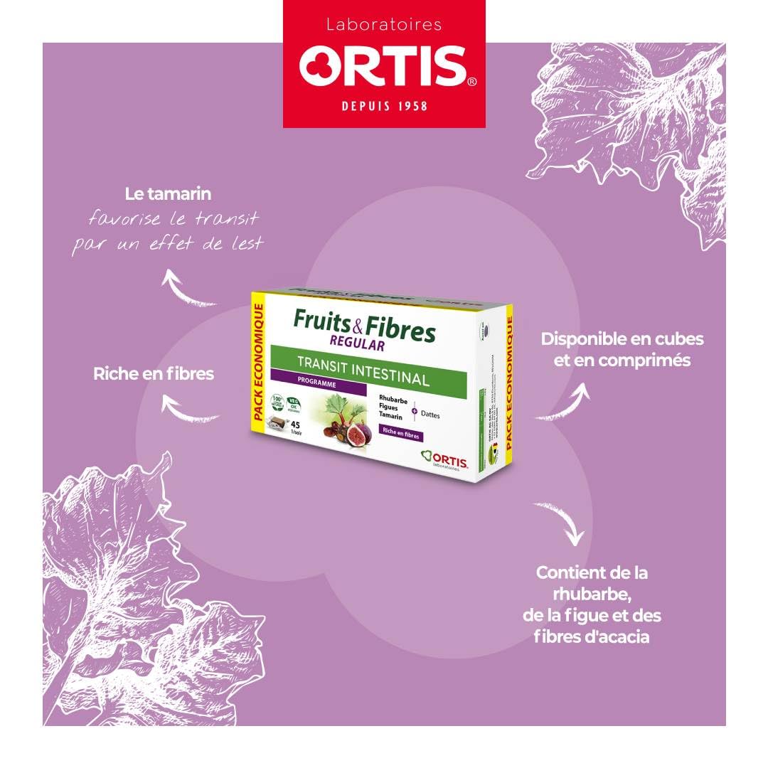 Ortis Frutos y Fibras Regular tamarindo figa para promover tránsito