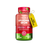 ORZAX Hierro liposomico en botella, posible apoyo para la energía diaria.