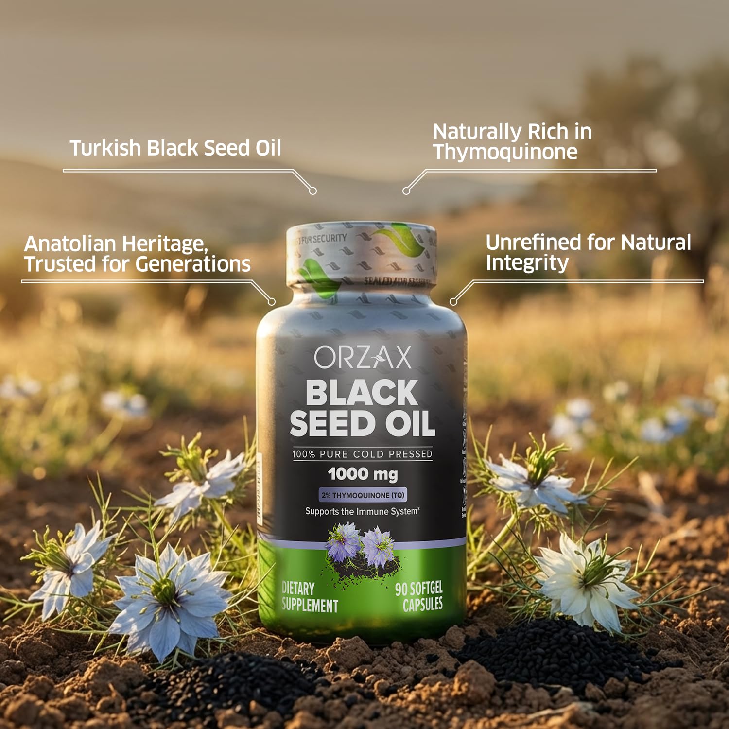 ORZAX thymoquinona de nigella sativa, uso diario