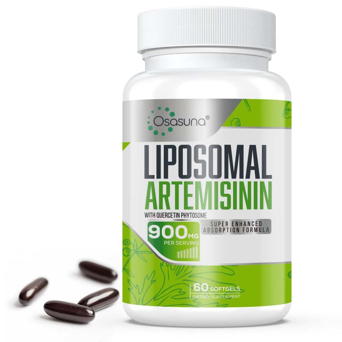 Osasuna artemisinina liposomal 900 mg en botella, ideal para la rutina diaria