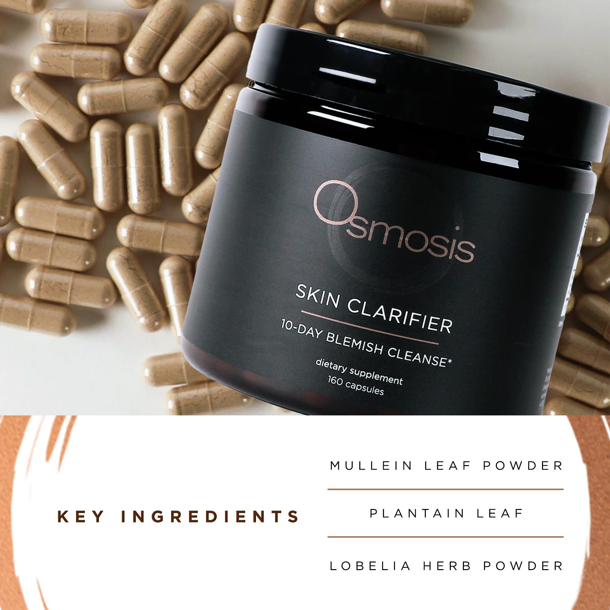 OSMOSIS Suplemento Clarificador de Piel, ingredientes naturales para cuidado suave.