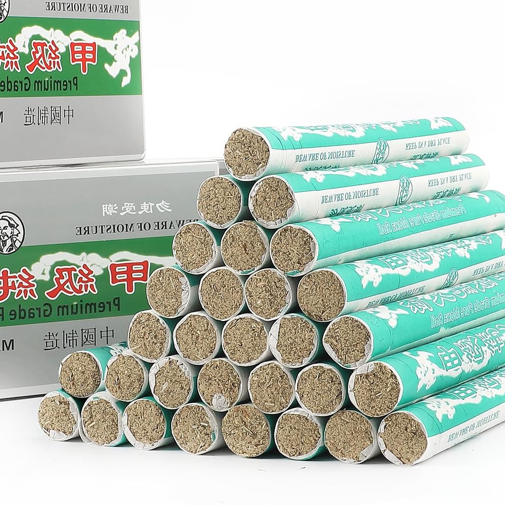 OSPNIEEK rollos moxa puros de 30 rollos: calor suave para puntos de acupuntura