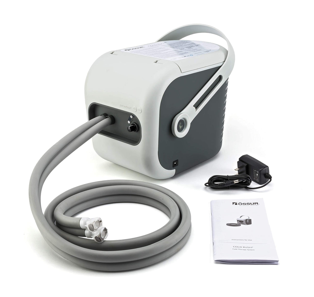 Ossur Cold Rush: unidad base compacta para uso cómodo en casa o clínica.