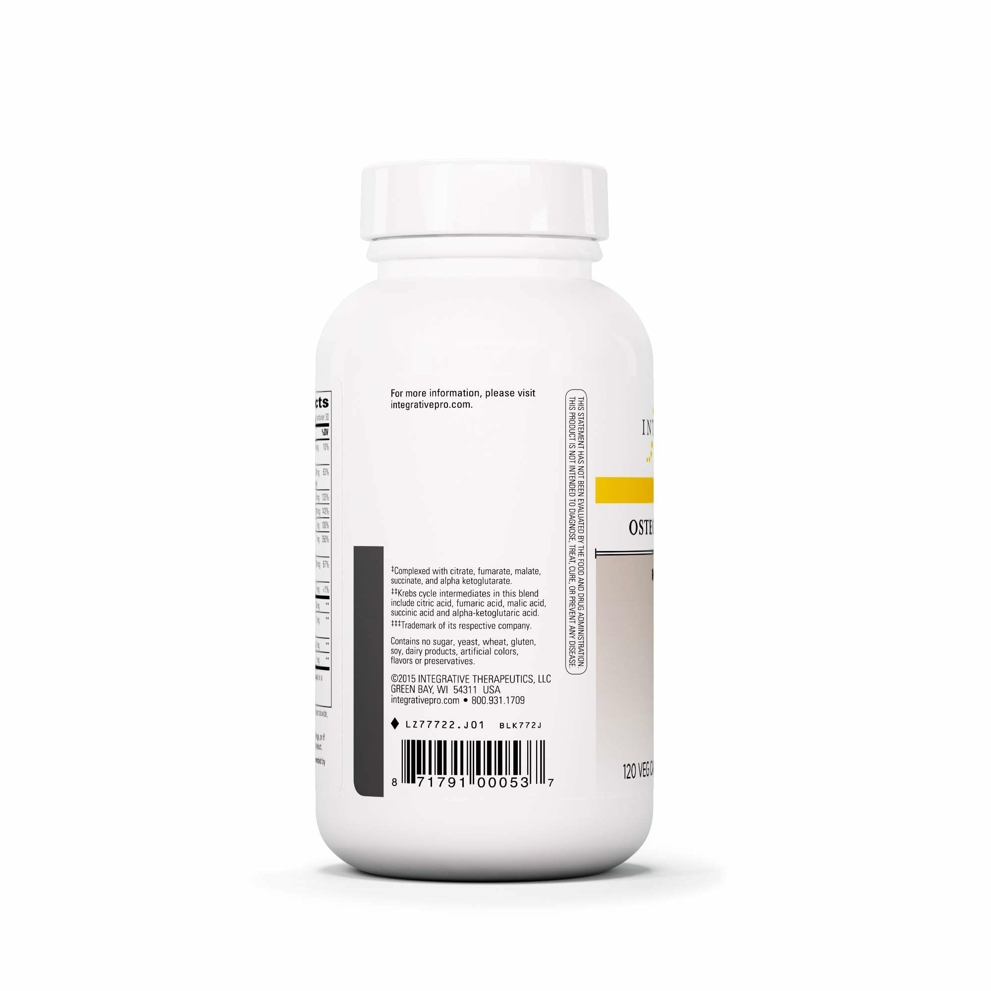 Osteoprime Forte: etiqueta clara con lista de nutrientes.