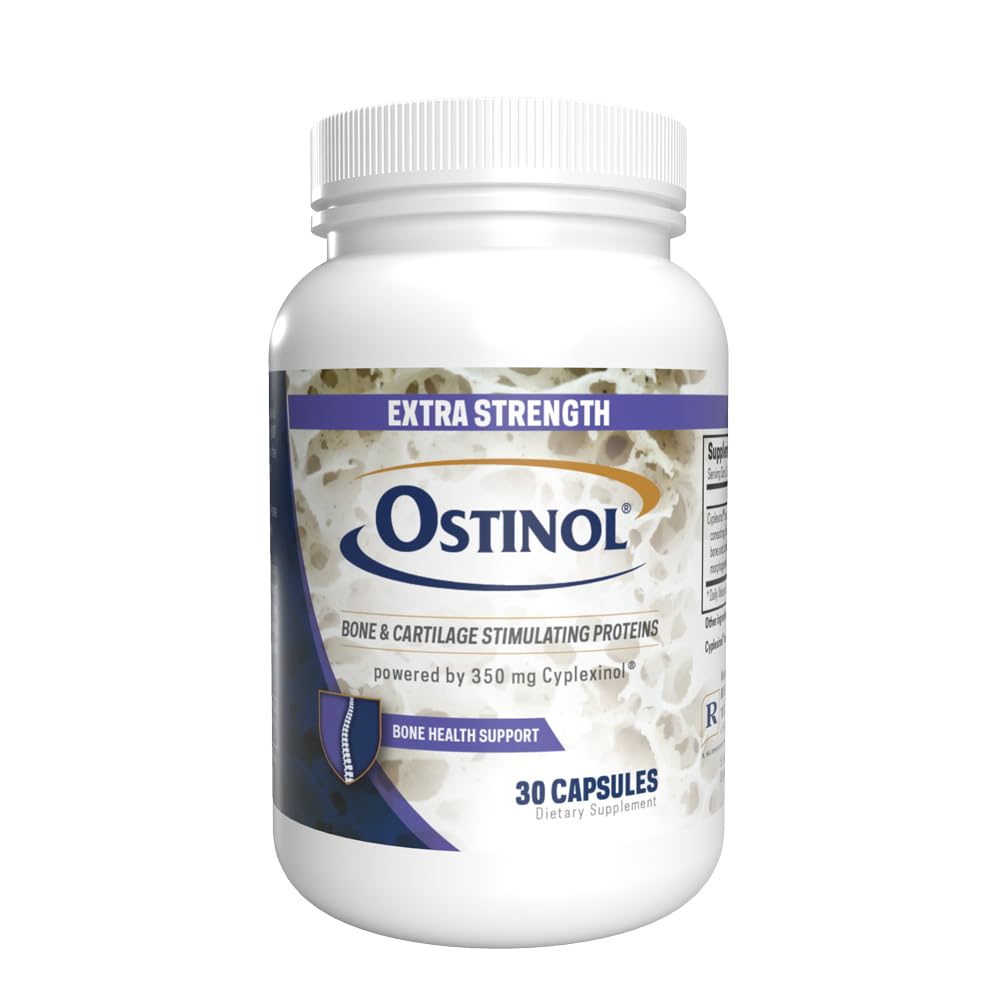 Ostinol ZyCal 350: botella de cápsulas para huesos y articulaciones.