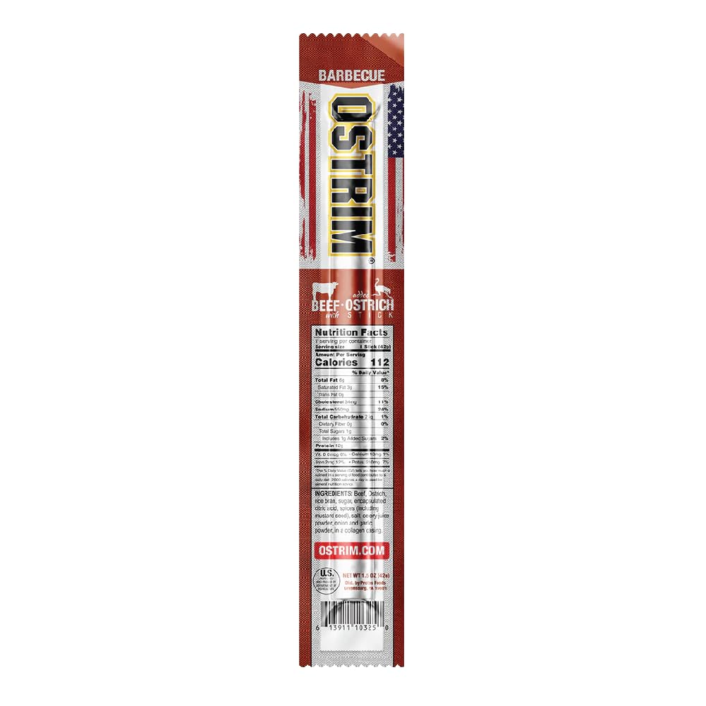 Ostrim barritas jerky, sin nitratos ni nitritos visibles, snack saludable