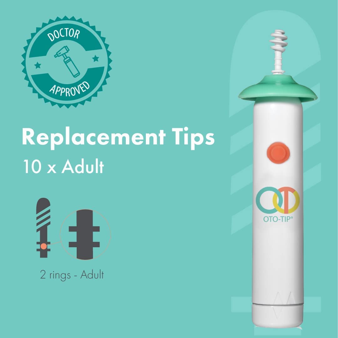 Puntas reutilizables de Oto-Tip listas para usar en segundos.