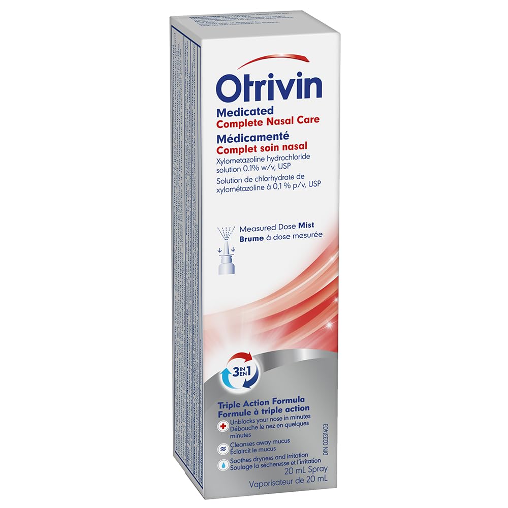 Otrivin Medicado Completo: caja de empaque lista para compra y uso.