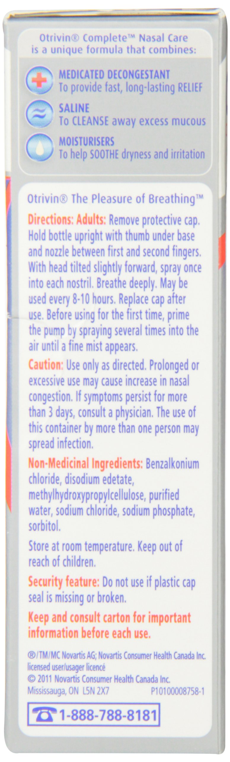 Otrivin Medicado Completo: dispensador medido para control de dosis.