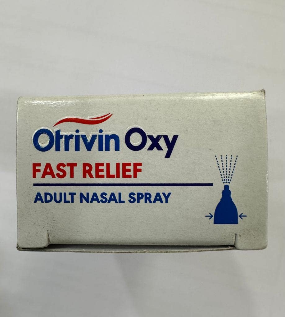 Caja de Otrivin, presentación del producto para uso adulto en casa o trabajo.