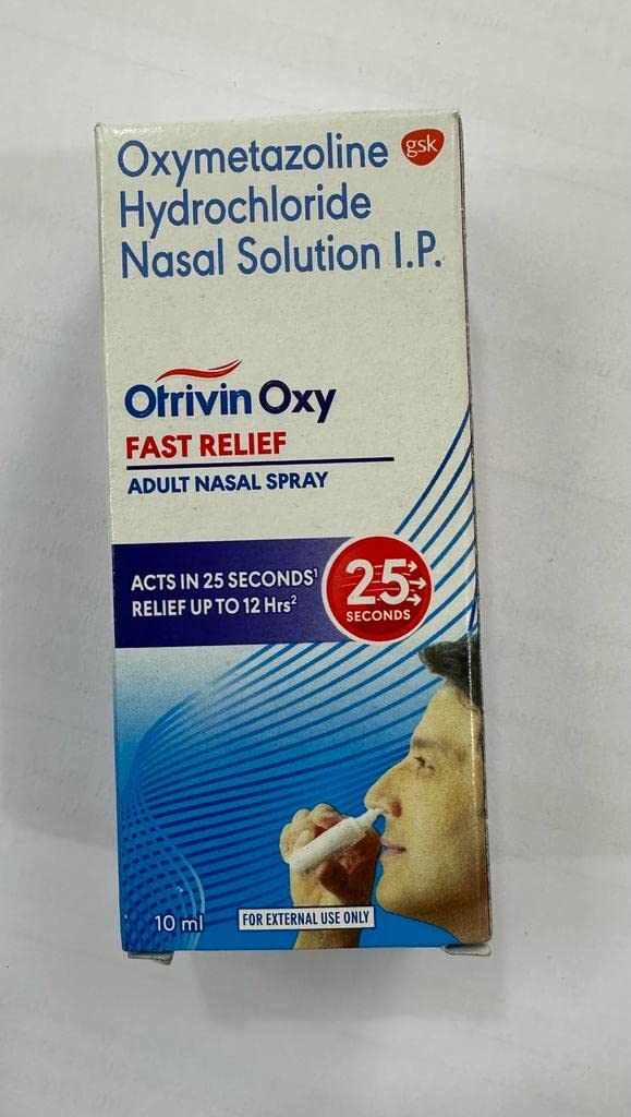 Otrivin, dosis de spray nasal, facilita la administración controlada en casa.