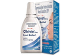 Presentación del spray nasal de Otrivin, práctico para uso en casa o viaje.