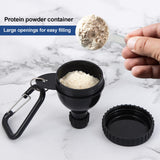 OUMASK contenedor proteína 50ml - uso versátil para preentrenos y polvos.