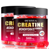 Gomitas OUYIYUA Creatine Monohidrato frente: impulso de entrenamiento sin polvo.